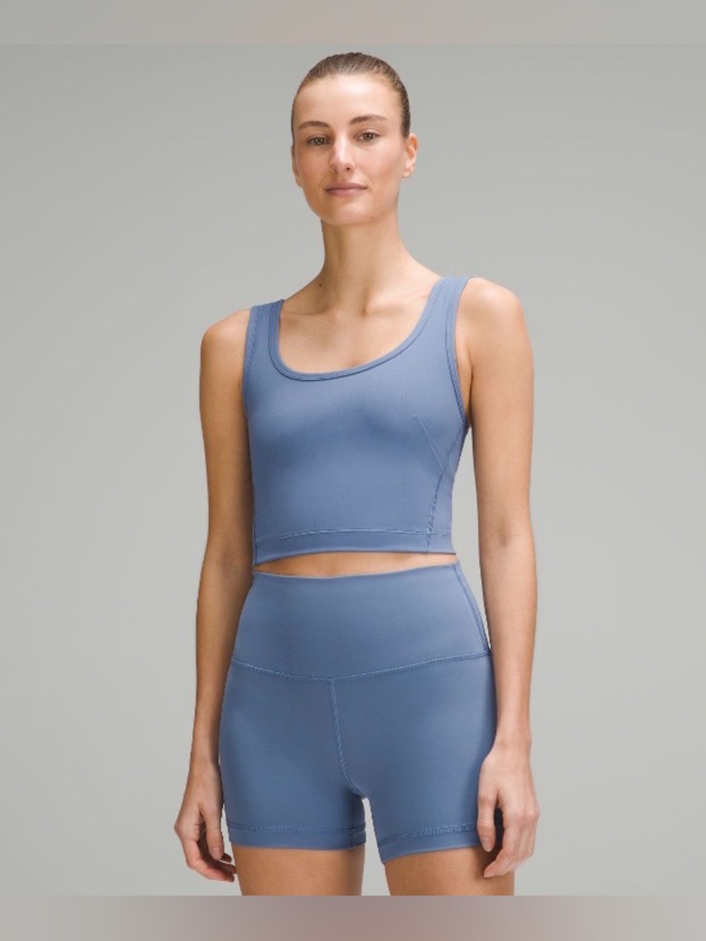 Lululemon Wunder Train Scoop-Neck Ribbed Tank Top -- Oasis Blue (size 14) - Picture 6 of 6